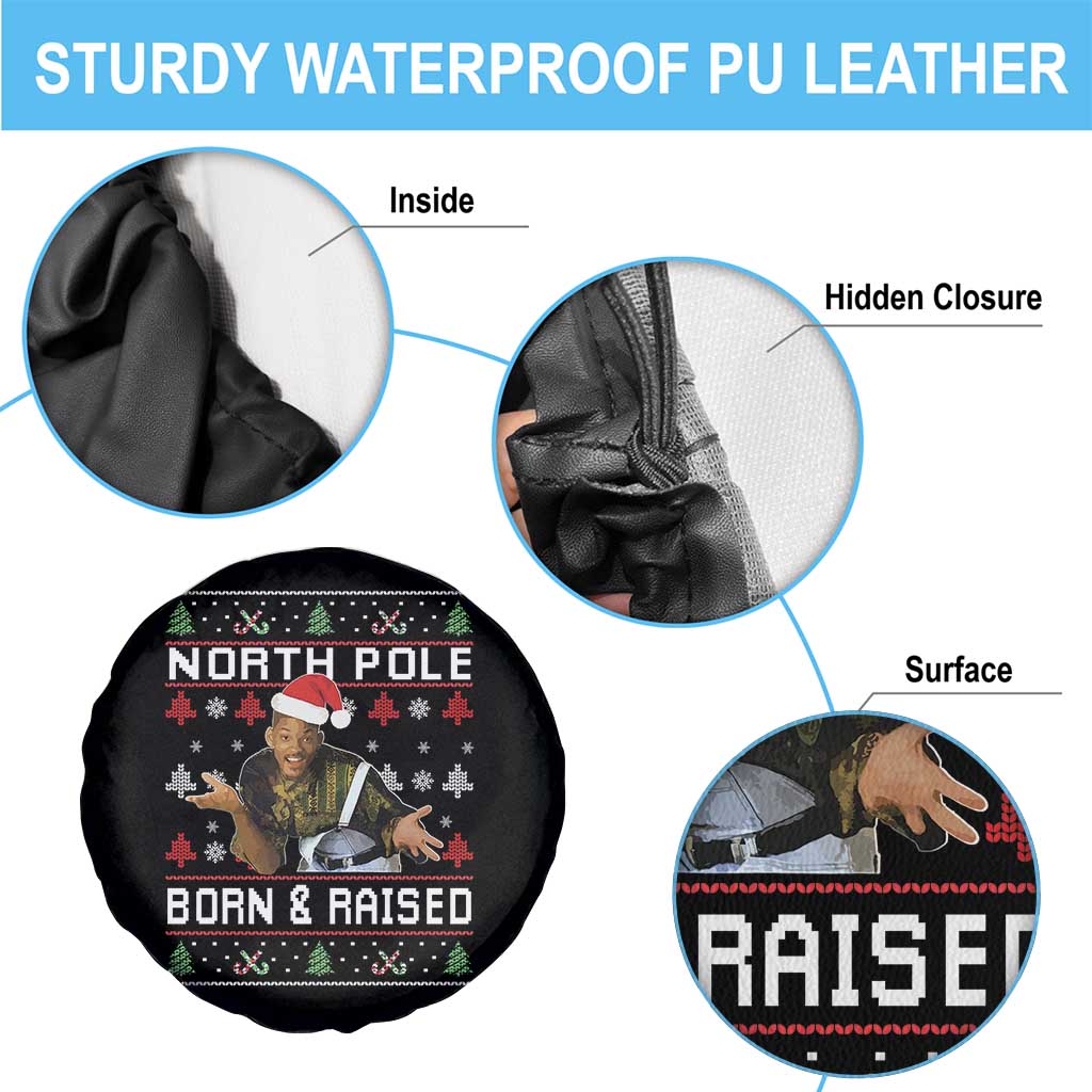 Funny Ugly Christmas Spare Tire Cover Fresh North Pole Born and Raised Prince TS10 Print Your Wear