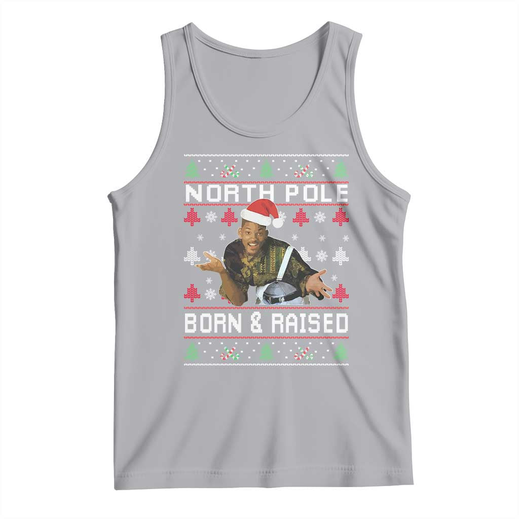 Funny Ugly Christmas Tank Top Fresh North Pole Born and Raised Prince - Print Your Wear