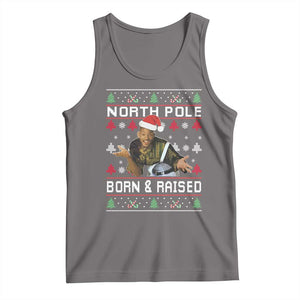 Funny Ugly Christmas Tank Top Fresh North Pole Born and Raised Prince - Print Your Wear