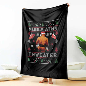 Funny Christmas Throw Blanket Merry Chrithmith Ugly Ath Thweater Tyson TS10 Print Your Wear