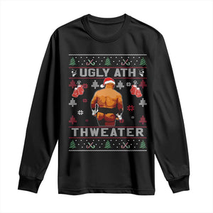Funny Christmas Long Sleeve Shirt Merry Chrithmith Ugly Ath Thweater Tyson TS10 Black Print Your Wear