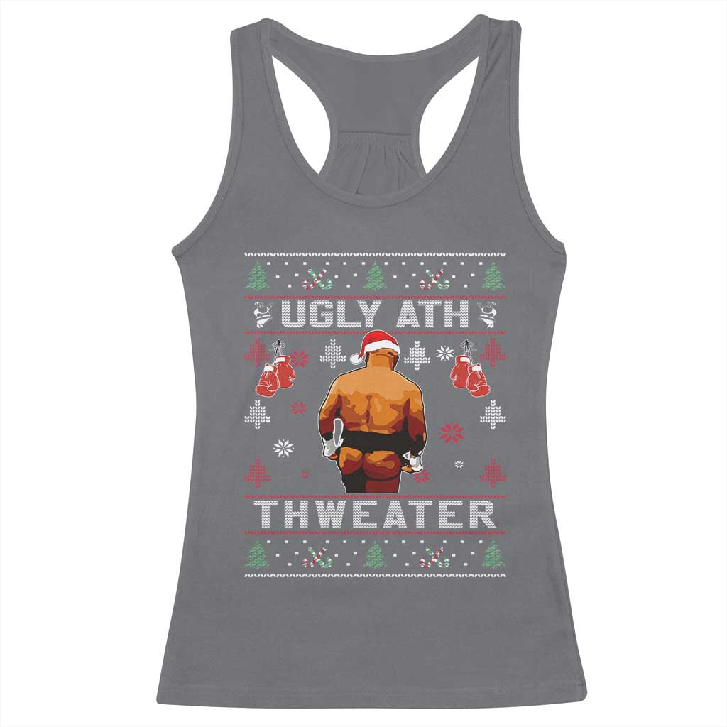Funny Christmas Racerback Tank Top Merry Chrithmith Ugly Ath Thweater Tyson TS10 Charcoal Print Your Wear