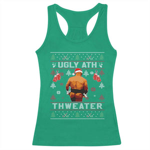 Funny Christmas Racerback Tank Top Merry Chrithmith Ugly Ath Thweater Tyson TS10 Irish Green Print Your Wear