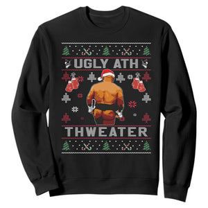 Funny Christmas Sweatshirt Merry Chrithmith Ugly Ath Thweater Tyson TS10 Black Print Your Wear