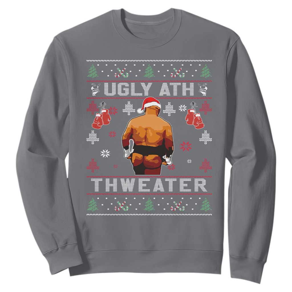 Funny Christmas Sweatshirt Merry Chrithmith Ugly Ath Thweater Tyson TS10 Charcoal Print Your Wear