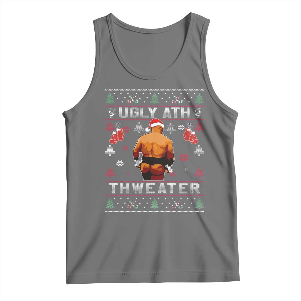 Funny Christmas Tank Top Merry Chrithmith Ugly Ath Thweater Tyson TS10 Black Heather Print Your Wear