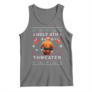 Funny Christmas Tank Top Merry Chrithmith Ugly Ath Thweater Tyson TS10 Black Heather Print Your Wear