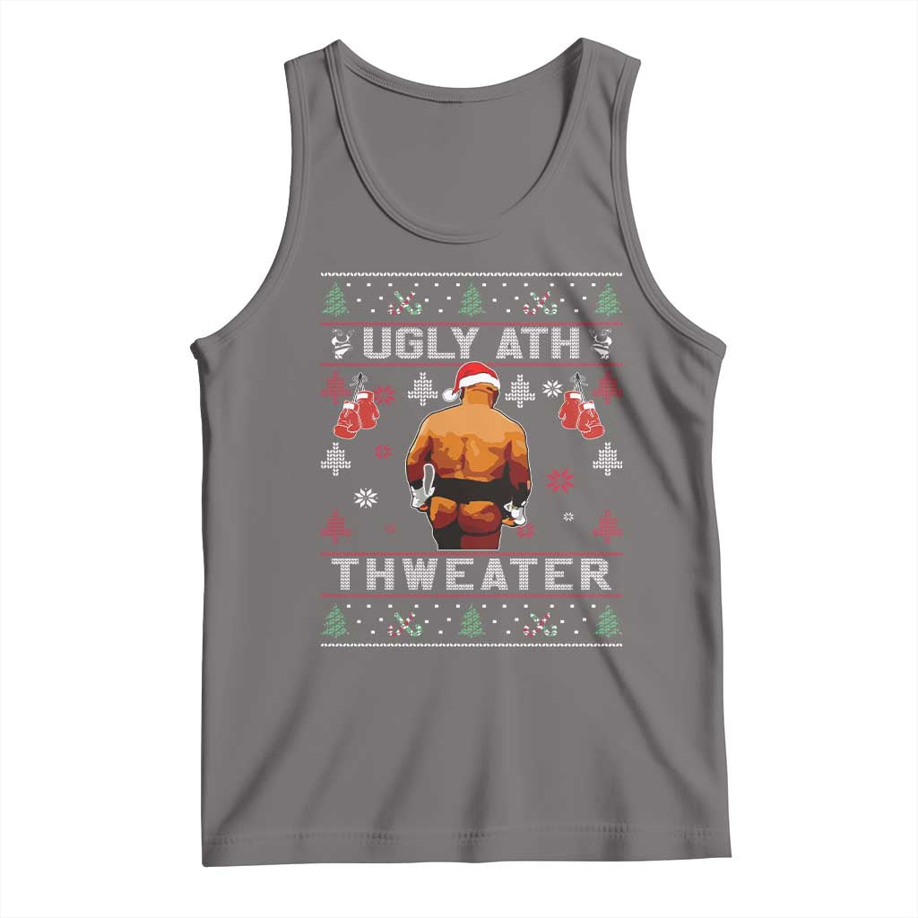 Funny Christmas Tank Top Merry Chrithmith Ugly Ath Thweater Tyson TS10 Deep Heather Print Your Wear