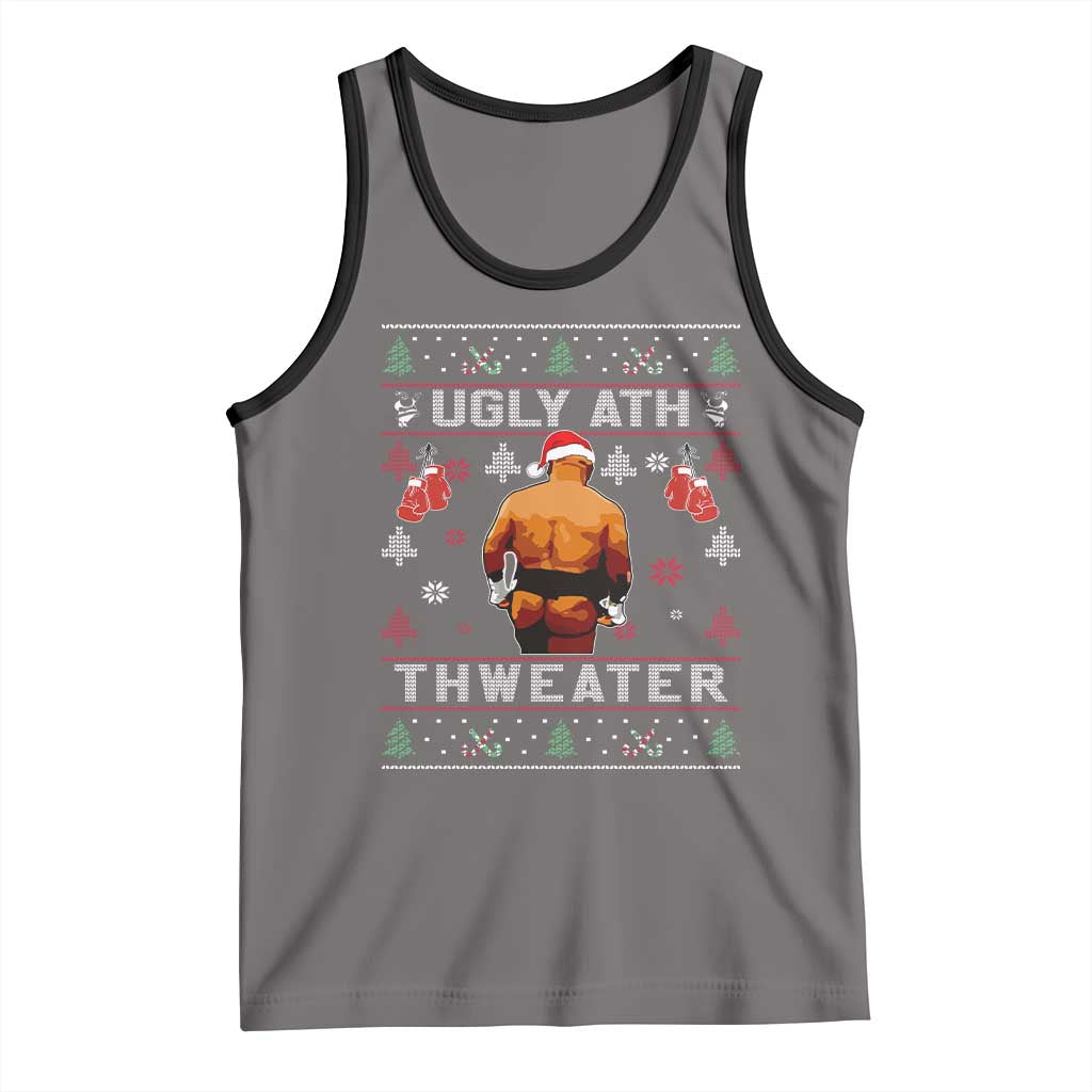 Funny Christmas Tank Top Merry Chrithmith Ugly Ath Thweater Tyson TS10 Deep Heather Black Print Your Wear