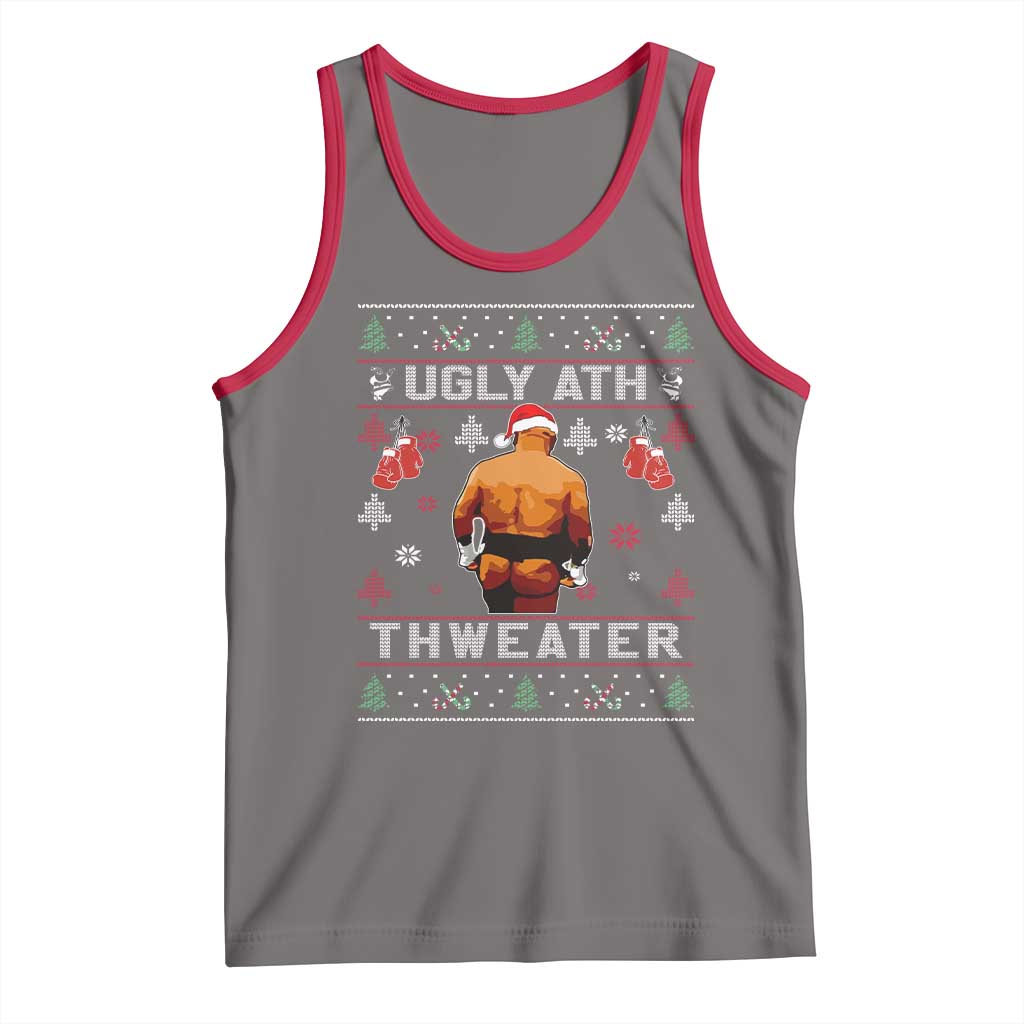 Funny Christmas Tank Top Merry Chrithmith Ugly Ath Thweater Tyson TS10 Deep Heather Red Print Your Wear