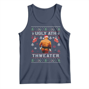 Funny Christmas Tank Top Merry Chrithmith Ugly Ath Thweater Tyson TS10 Navy Print Your Wear