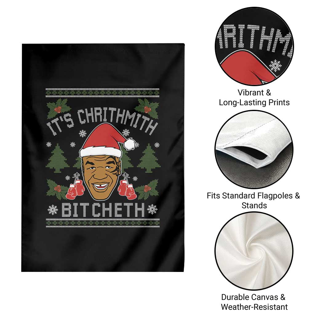 Funny Christmas Garden Flag Merry Chrithmith Ath Thweater Tyson Professional Boxer Ugly Xmas TS10 Print Your Wear