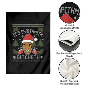Funny Christmas Garden Flag Merry Chrithmith Ath Thweater Tyson Professional Boxer Ugly Xmas TS10 Print Your Wear