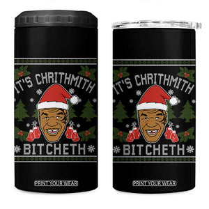 Funny Christmas 4 in 1 Can Cooler Tumbler Merry Chrithmith Ath Thweater Tyson Professional Boxer Ugly Xmas TS10 One Size: 16 oz Black Print Your Wear