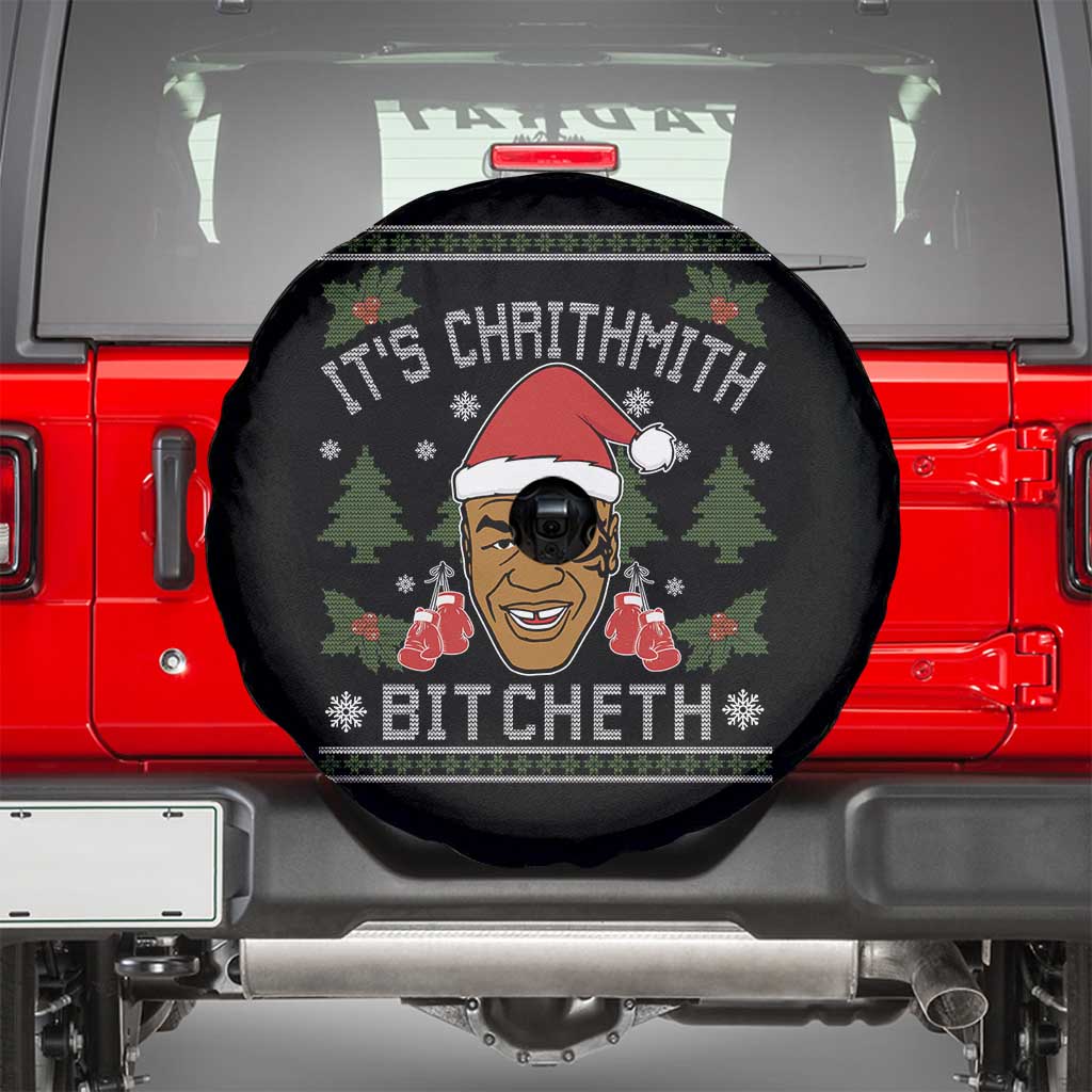 Funny Christmas Spare Tire Cover Merry Chrithmith Ath Thweater Tyson Professional Boxer Ugly Xmas TS10 Black Print Your Wear