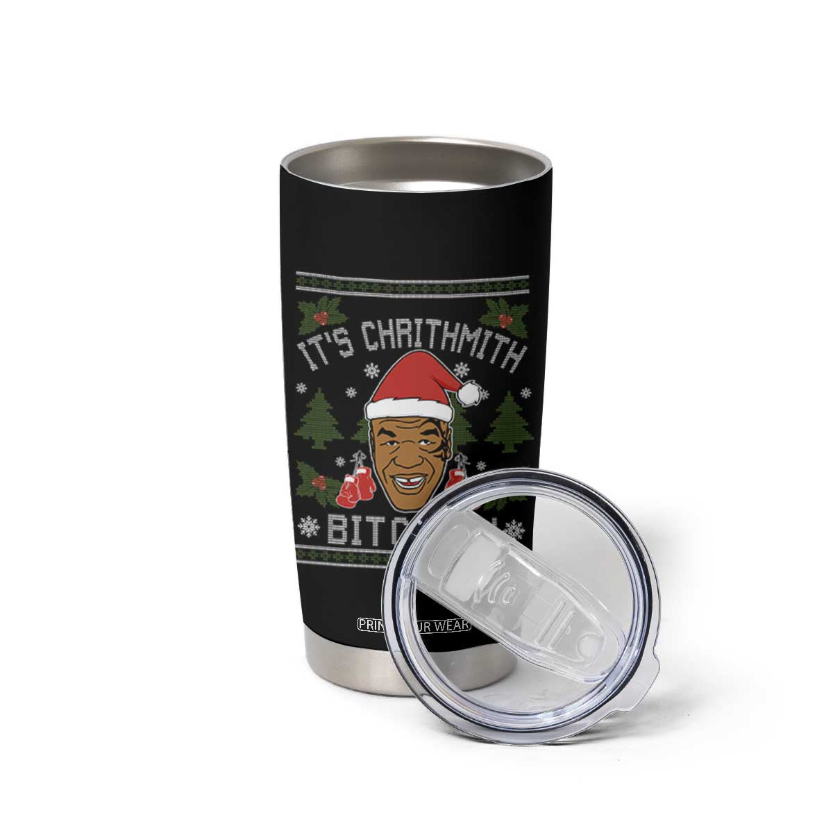 Funny Christmas Tumbler Cup Merry Chrithmith Ath Thweater Tyson Professional Boxer Ugly Xmas TS10 Print Your Wear