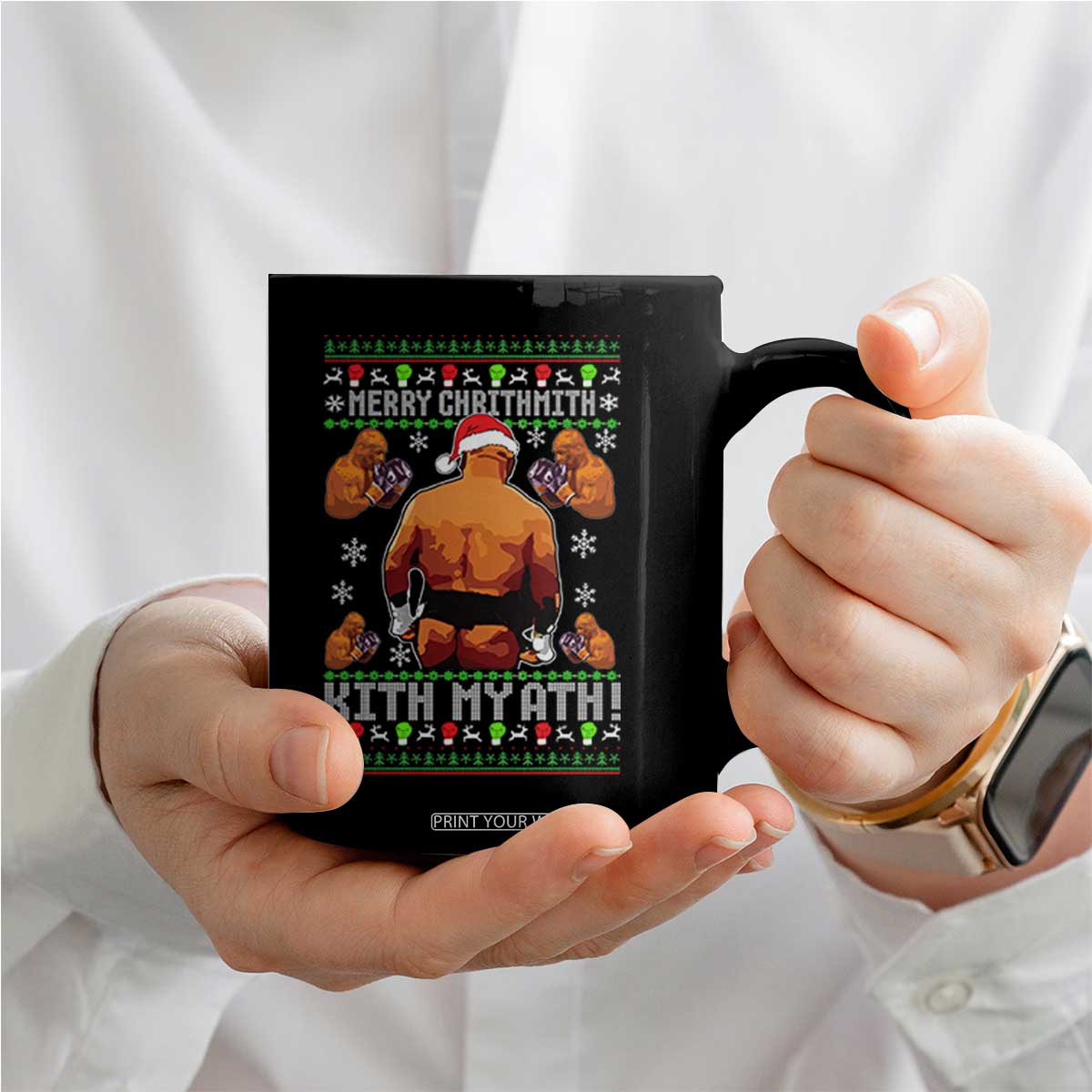 Merry Chrithmith Kith My Ath Funny Ugly Christmas Coffee Mug TS10 Print Your Wear