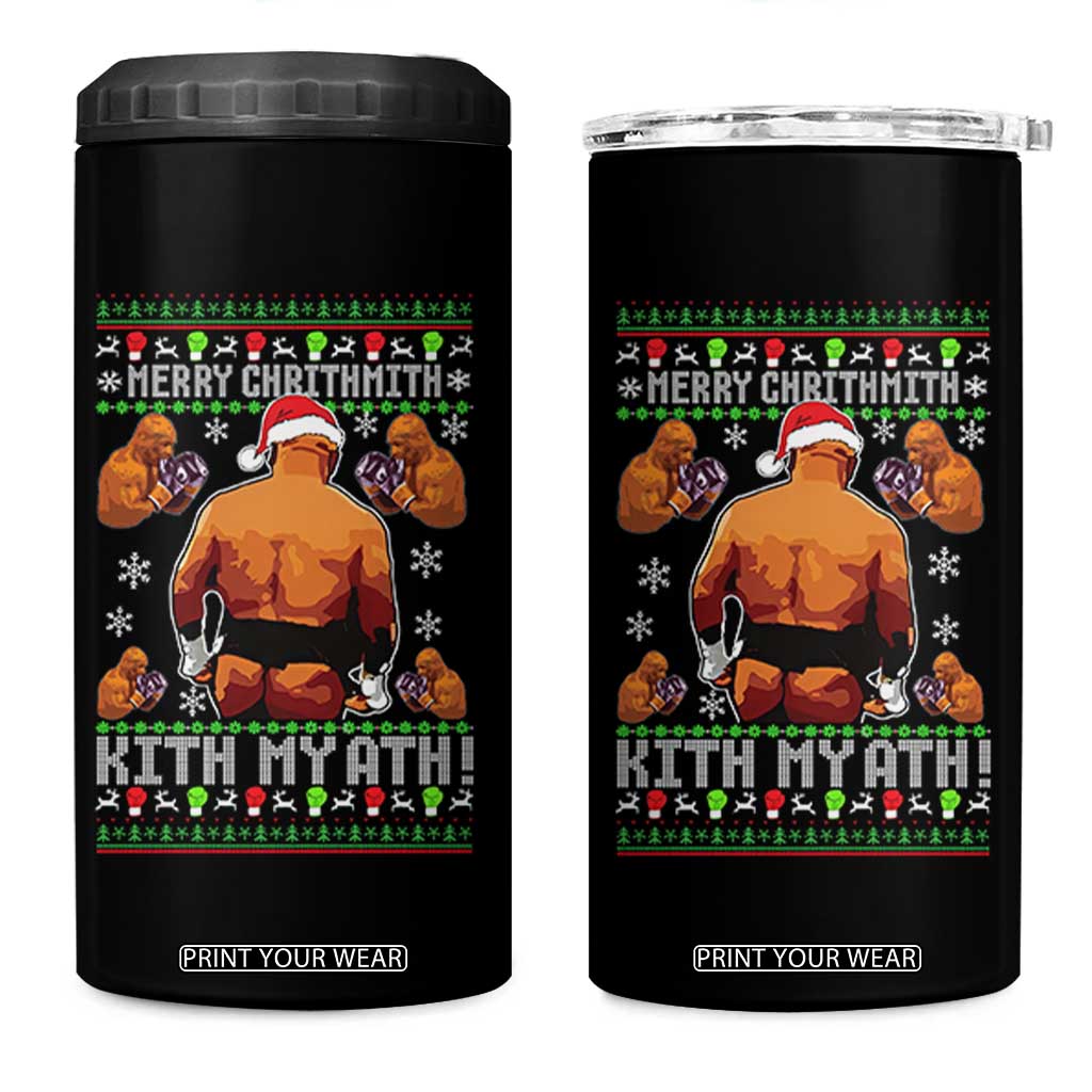 Merry Chrithmith Kith My Ath Funny Ugly Christmas 4 in 1 Can Cooler Tumbler TS10 One Size: 16 oz Black Print Your Wear