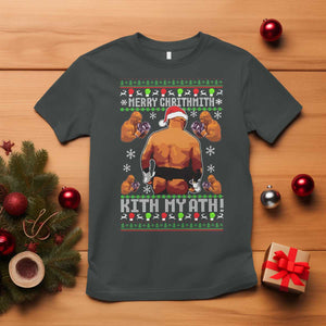Merry Chrithmith Kith My Ath Funny Ugly Christmas T Shirt TS10 Dark Heather Print Your Wear