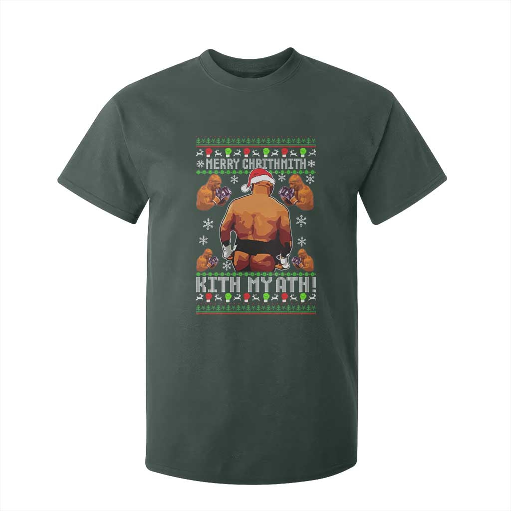 Merry Chrithmith Kith My Ath Funny Ugly Christmas T Shirt For Kid TS10 Dark Forest Green Print Your Wear
