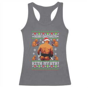 Merry Chrithmith Kith My Ath Funny Ugly Christmas Racerback Tank Top TS10 Charcoal Print Your Wear