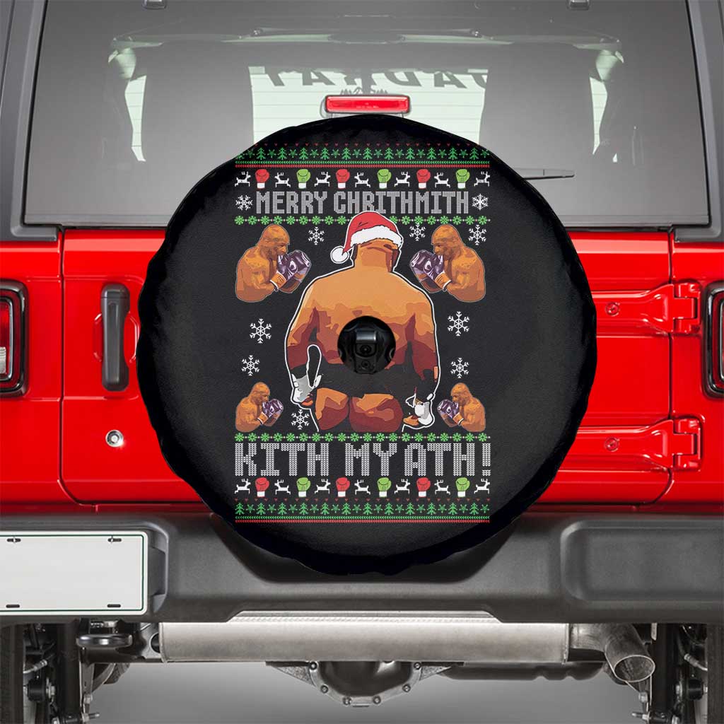 Merry Chrithmith Kith My Ath Funny Ugly Christmas Spare Tire Cover TS10 Black Print Your Wear