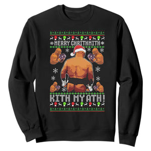 Merry Chrithmith Kith My Ath Funny Ugly Christmas Sweatshirt TS10 Black Print Your Wear
