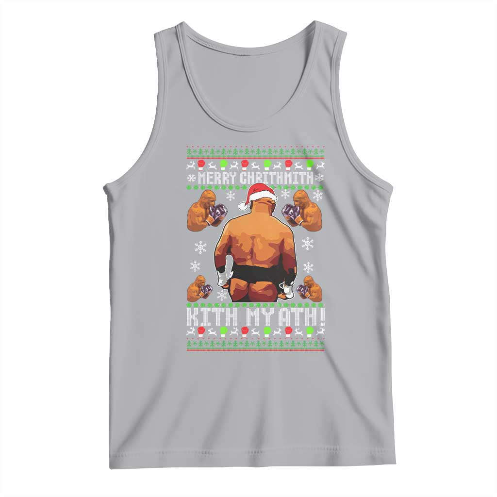 Merry Chrithmith Kith My Ath Funny Ugly Christmas Tank Top TS10 Athletic Heather Print Your Wear