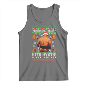Merry Chrithmith Kith My Ath Funny Ugly Christmas Tank Top TS10 Black Heather Print Your Wear