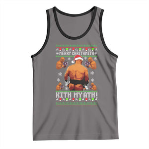 Merry Chrithmith Kith My Ath Funny Ugly Christmas Tank Top TS10 Deep Heather Black Print Your Wear