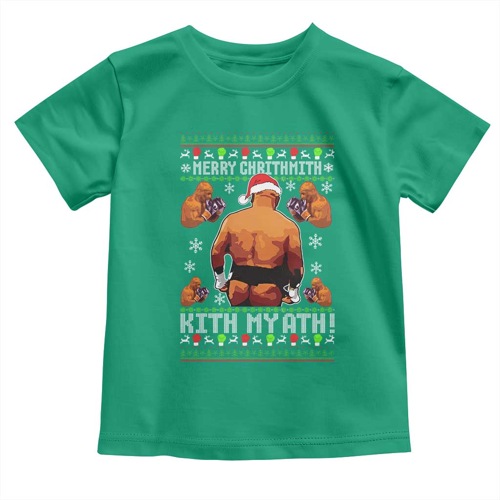 Merry Chrithmith Kith My Ath Funny Ugly Christmas Toddler T Shirt TS10 Irish Green Print Your Wear
