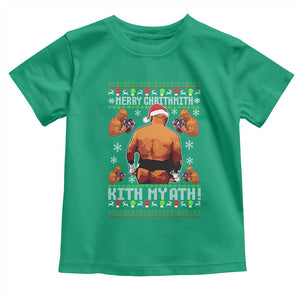 Merry Chrithmith Kith My Ath Funny Ugly Christmas Toddler T Shirt TS10 Irish Green Print Your Wear
