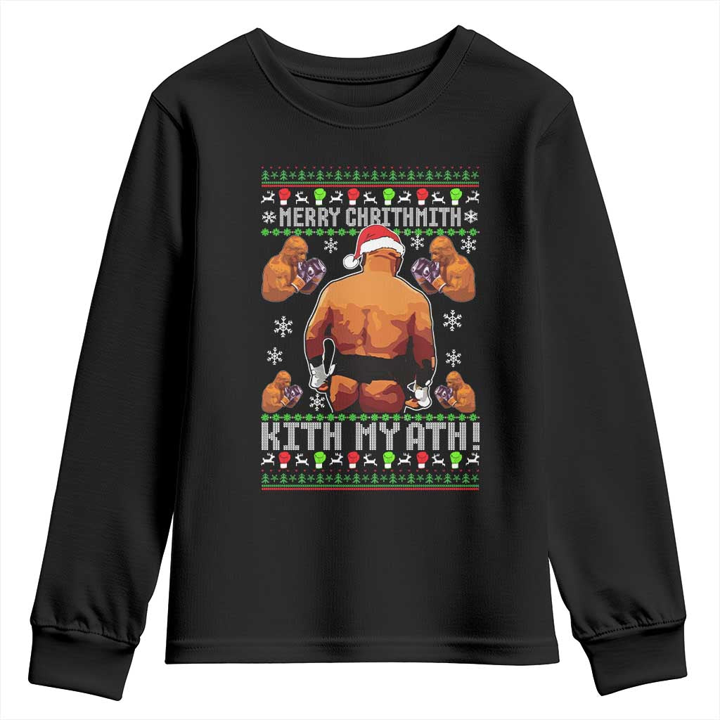 Merry Chrithmith Kith My Ath Funny Ugly Christmas Youth Sweatshirt TS10 Black Print Your Wear