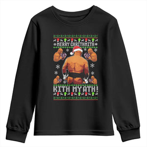 Merry Chrithmith Kith My Ath Funny Ugly Christmas Youth Sweatshirt TS10 Black Print Your Wear
