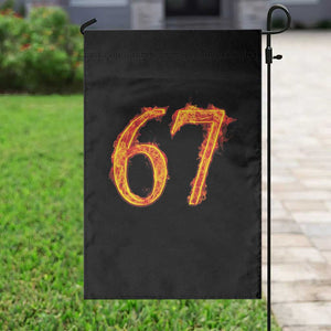 Fire Flame Number 67 Garden Flag Funny Six Seven Gen Alpha Slang Meme Sports Team Jersey TS10 Print Your Wear