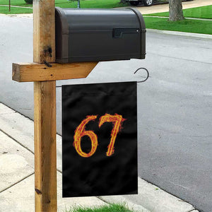 Fire Flame Number 67 Garden Flag Funny Six Seven Gen Alpha Slang Meme Sports Team Jersey TS10 Print Your Wear