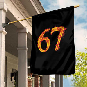 Fire Flame Number 67 Garden Flag Funny Six Seven Gen Alpha Slang Meme Sports Team Jersey TS10 Print Your Wear