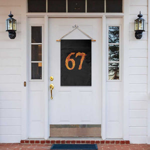 Fire Flame Number 67 Garden Flag Funny Six Seven Gen Alpha Slang Meme Sports Team Jersey TS10 Print Your Wear