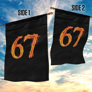 Fire Flame Number 67 Garden Flag Funny Six Seven Gen Alpha Slang Meme Sports Team Jersey TS10 Print Your Wear