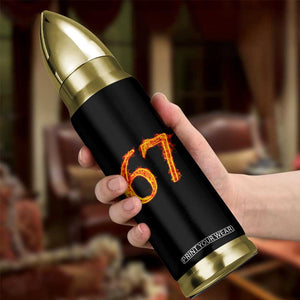 Fire Flame Number 67 Bullet Tumbler Funny Six Seven Gen Alpha Slang Meme Sports Team Jersey TS10 Print Your Wear
