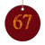 Fire Flame Number 67 Ceramic Ornament Funny Six Seven Gen Alpha Slang Meme Sports Team Jersey TS10 1pc Red Print Your Wear