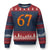 Fire Flame Number 67 Ugly Christmas Sweater Funny Six Seven Gen Alpha Slang Meme Sports Team Jersey TS10 Navy Red Print Your Wear