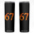 Fire Flame Number 67 Skinny Tumbler Funny Six Seven Gen Alpha Slang Meme Sports Team Jersey TS10 Black Print Your Wear