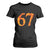 Fire Flame Number 67 T Shirt For Women Funny Six Seven Gen Alpha Slang Meme Sports Team Jersey TS10 Black Print Your Wear