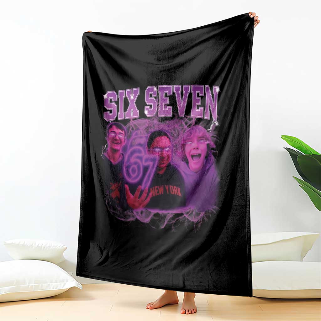 Funny Six Seven 6 7 Meme Throw Blanket The Mason 67 Kid Bootleg Gen Alpha Slang TS10 Print Your Wear