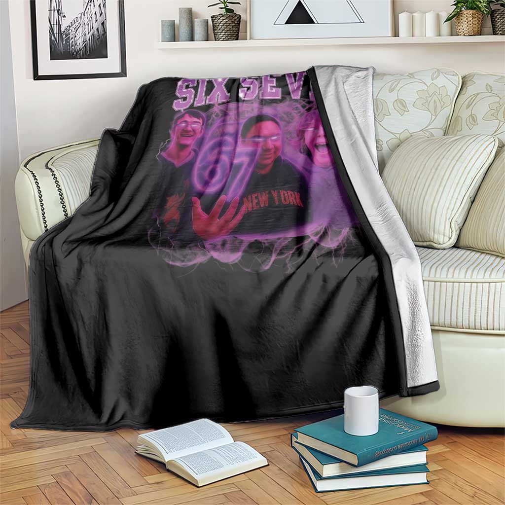 Funny Six Seven 6 7 Meme Throw Blanket The Mason 67 Kid Bootleg Gen Alpha Slang TS10 Print Your Wear