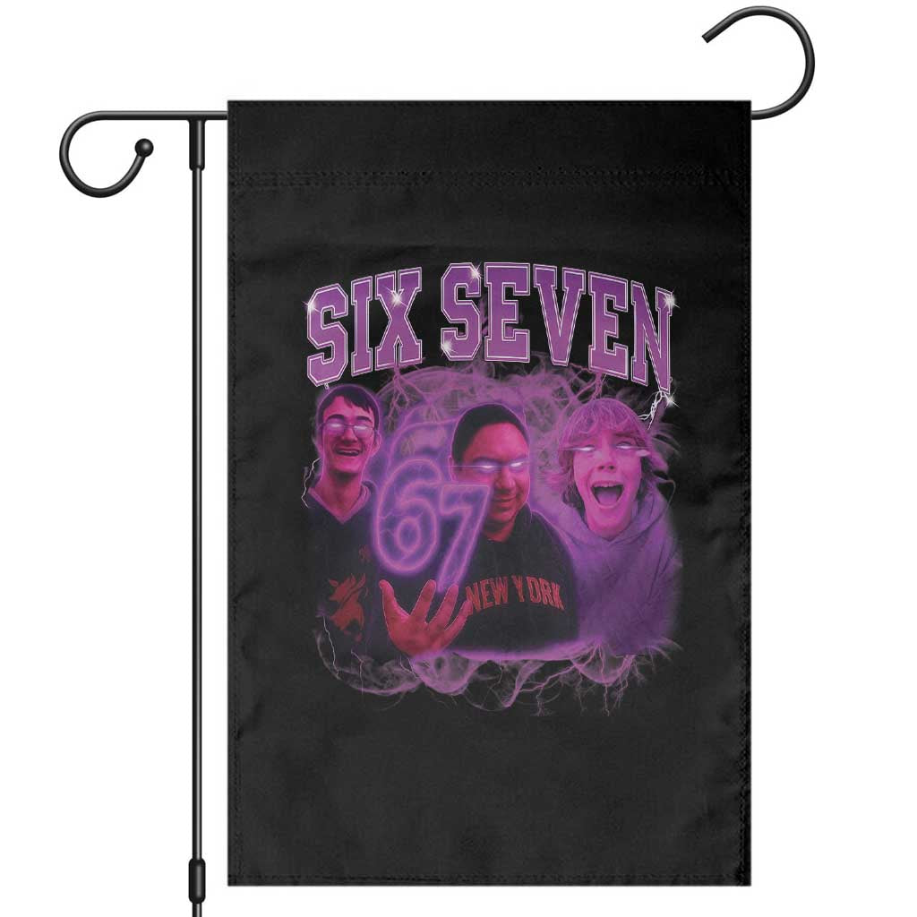 Funny Six Seven 6 7 Meme Garden Flag The Mason 67 Kid Bootleg Gen Alpha Slang TS10 Black Print Your Wear