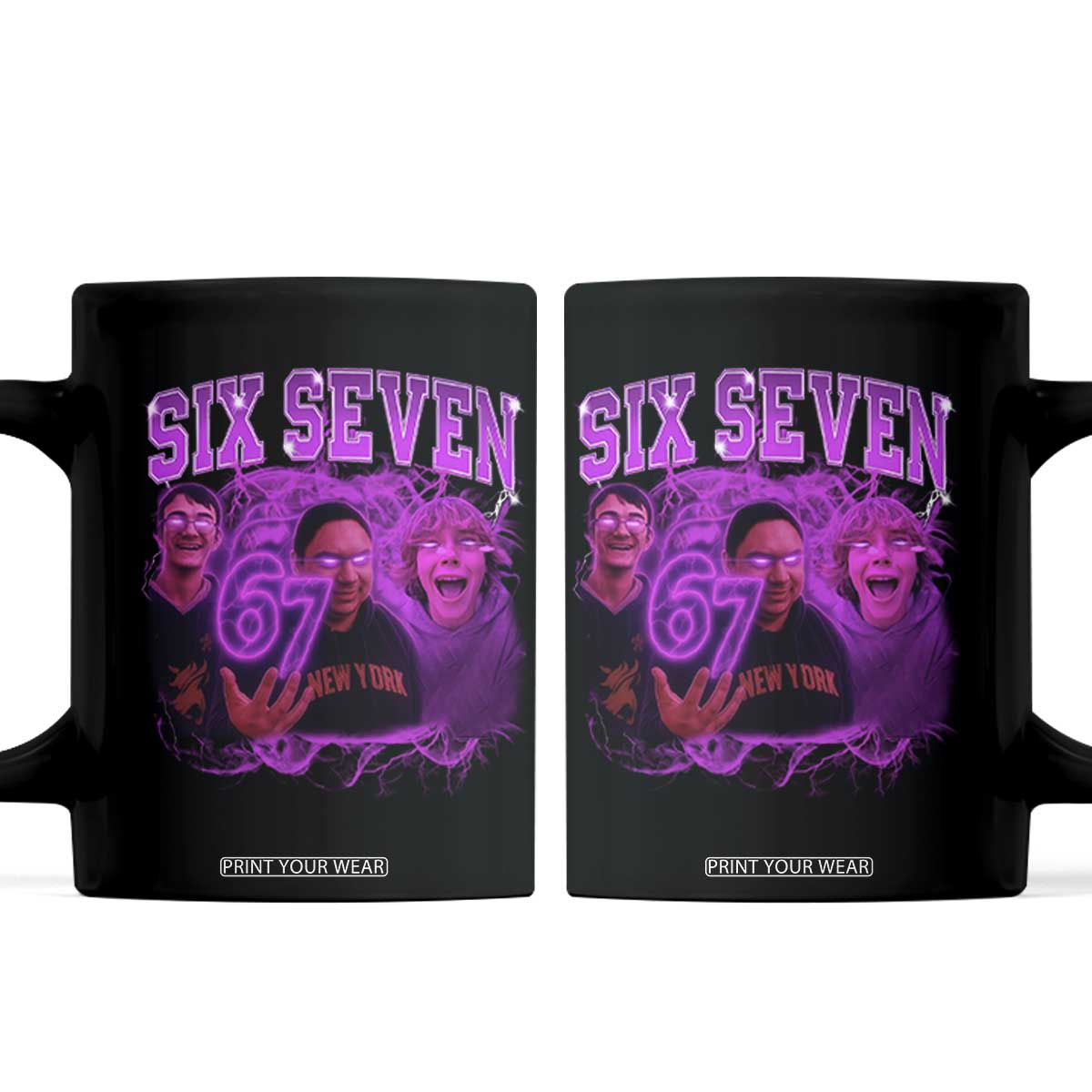 Funny Six Seven 6 7 Meme Coffee Mug The Mason 67 Kid Bootleg Gen Alpha Slang TS10 Black Print Your Wear