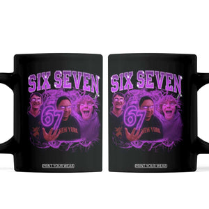 Funny Six Seven 6 7 Meme Coffee Mug The Mason 67 Kid Bootleg Gen Alpha Slang TS10 Black Print Your Wear