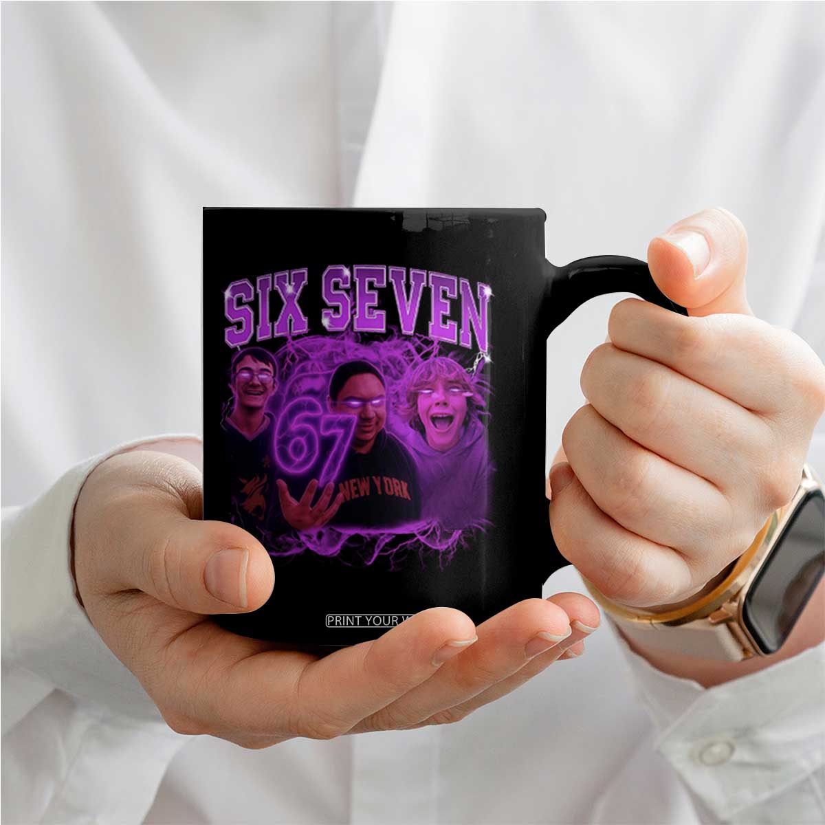 Funny Six Seven 6 7 Meme Coffee Mug The Mason 67 Kid Bootleg Gen Alpha Slang TS10 Print Your Wear